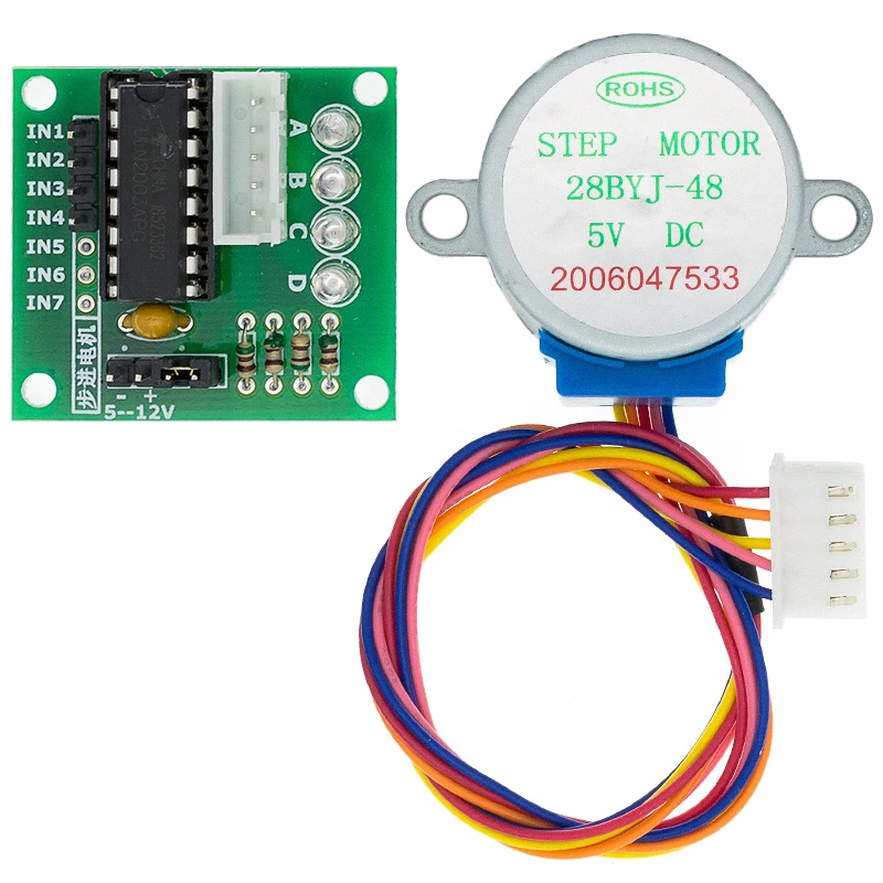5V 4 фазный 28YBJ 48 DC Шестерни шаг шаговый двигатель + ULN2003 драйвер платы PIC MCU &quotсделай