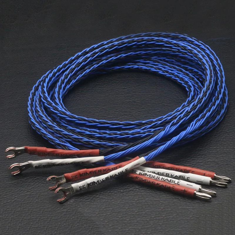Пара hi fi 8TC 7N OCC Чистый медный кабель для динамика Hi Fi провода аудио колонки