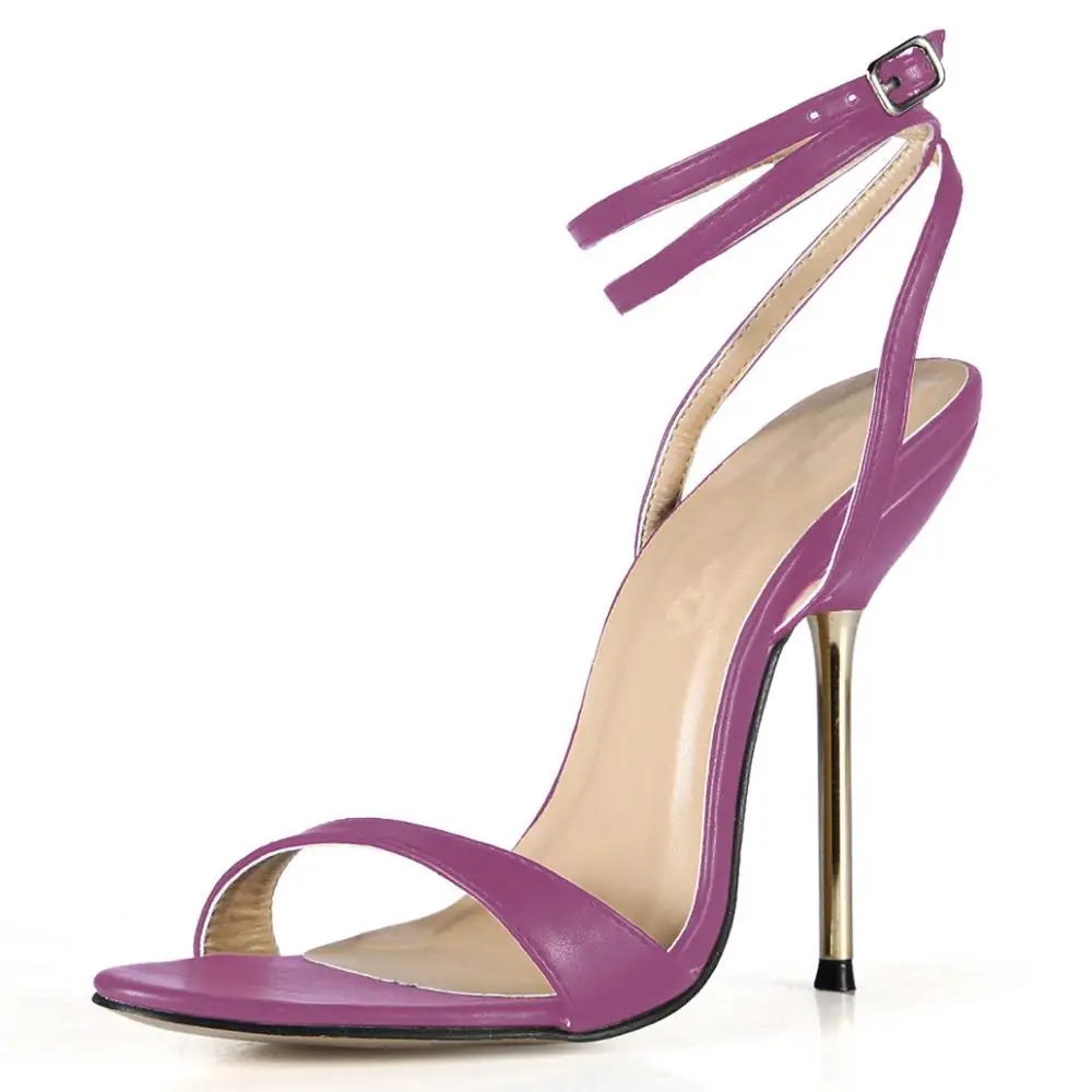 

LLXF New 11cm Thin High-Heeled Narrow Band Black Cross-strap shoes woman Pumps Party sandals zapatos mujer Plus:35-41 42 43