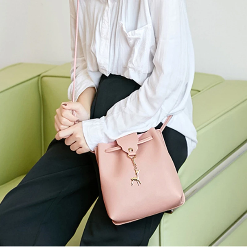 2020 модная женская сумка через плечо из искусственной кожи маленькая с подвеской