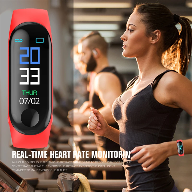 

M3 Smart Band Fitness Tracker Smart Bracelet Heart Rate Monitor Watches Waterproof Sport Wristband For Men Women Smartband
