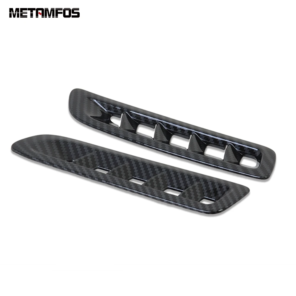 For Mazda 6 Atenza 2019 2020 Front Upper Air Condition Vent Outlet Cover Trim Carbon Fiber Decorate Frame Inner Car Accessories |