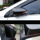Для Защитные чехлы для сидений, сшитые специально для Toyota Corolla Altis E170 2014 до 2017 ABS углеродное волокно заднего вида для боковой двери зеркало заднего вида отделки Кепки накладка автомобильные аксессуары