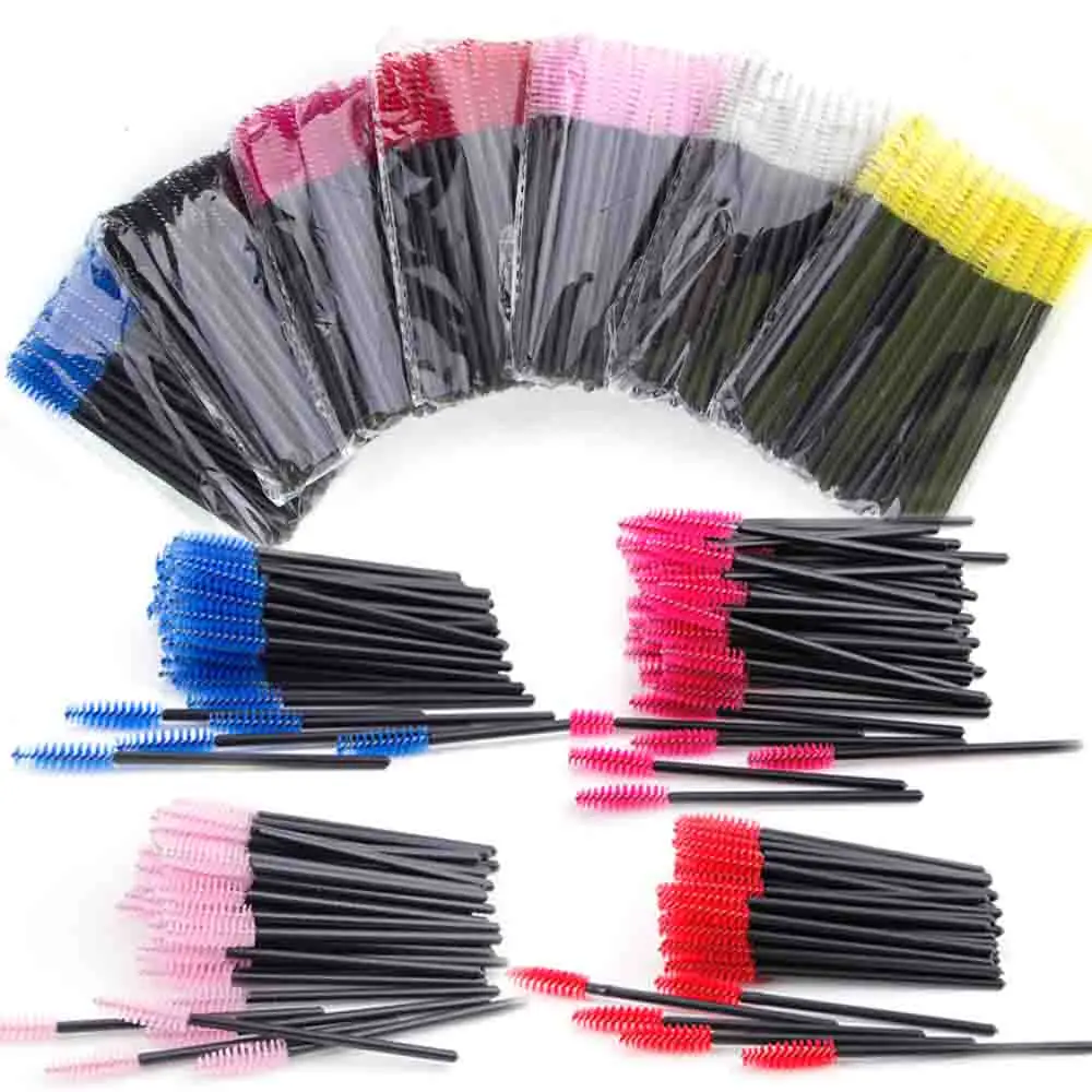 50 шт одноразовые ресницы Кисть для макияжа бровей щетка ресниц Maquiagem Cilio тушь