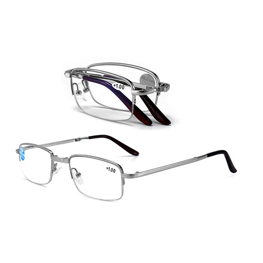 

CLARA VIDA Folding Anti-blue Light Reading Glasses Men Women Metal Coating Convenient Comfortable+1.0 +1.5 +2.0 To +4.0