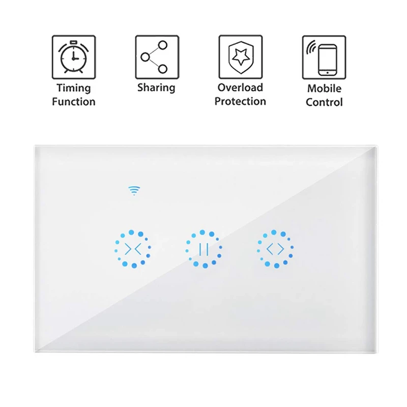 

US Standard Panel,for Ewelink Smart Curtain Motor Electrical Blinds WiFi Switch Press APP Voice Control By Alexa Echo Google Hom