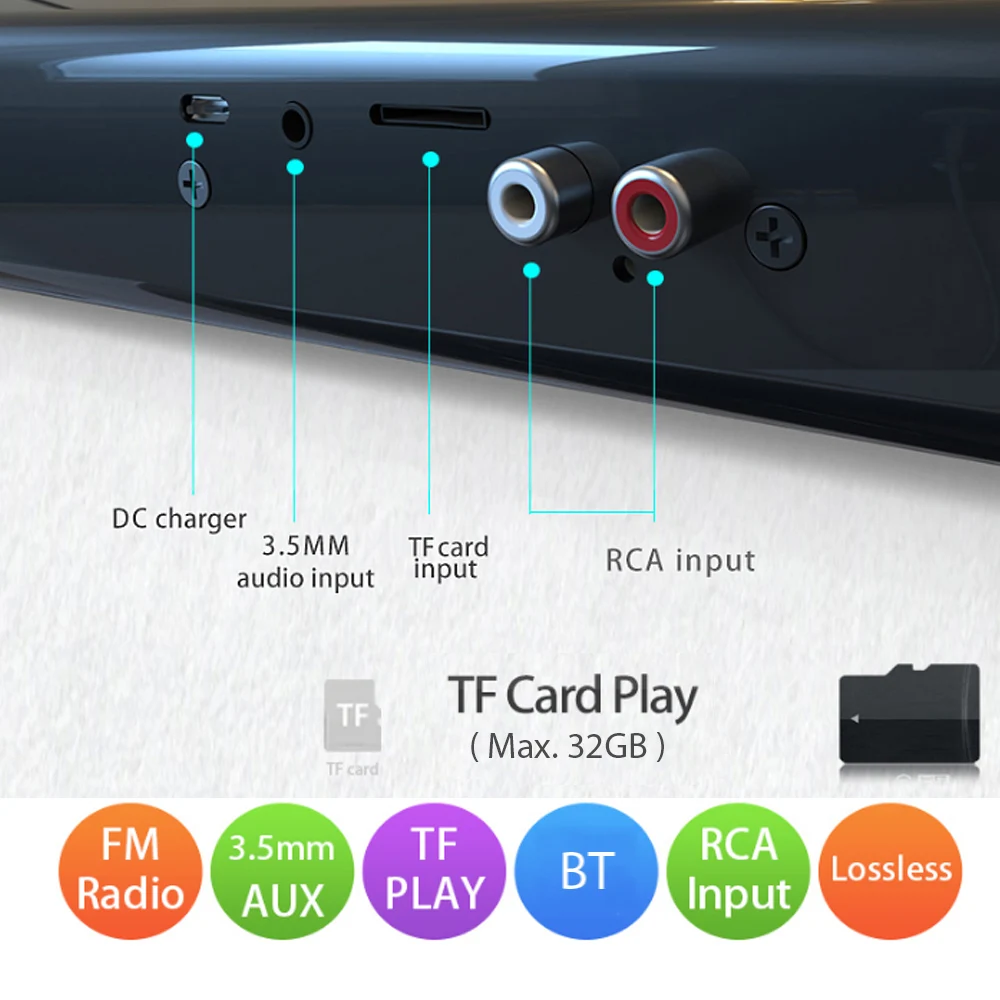 Bluetooth звуковая панель проводная Беспроводная стерео для телевизора 2000 мАч