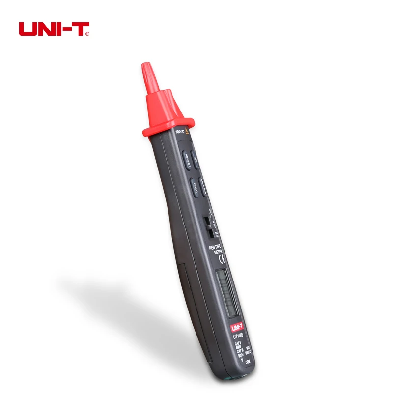 Uni-t Ut118B Цифровой амперметр Мультиметр 3000 отсчетов Функция переменного / постоянного тока Ef Тип ручки Цифровой мультиметр Измеритель-детектор тестер