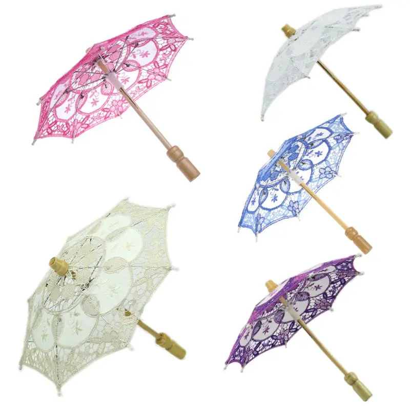 

Hot sale Parasol Umbrella Embroidered Lace For Bridal Wedding Party Decoration