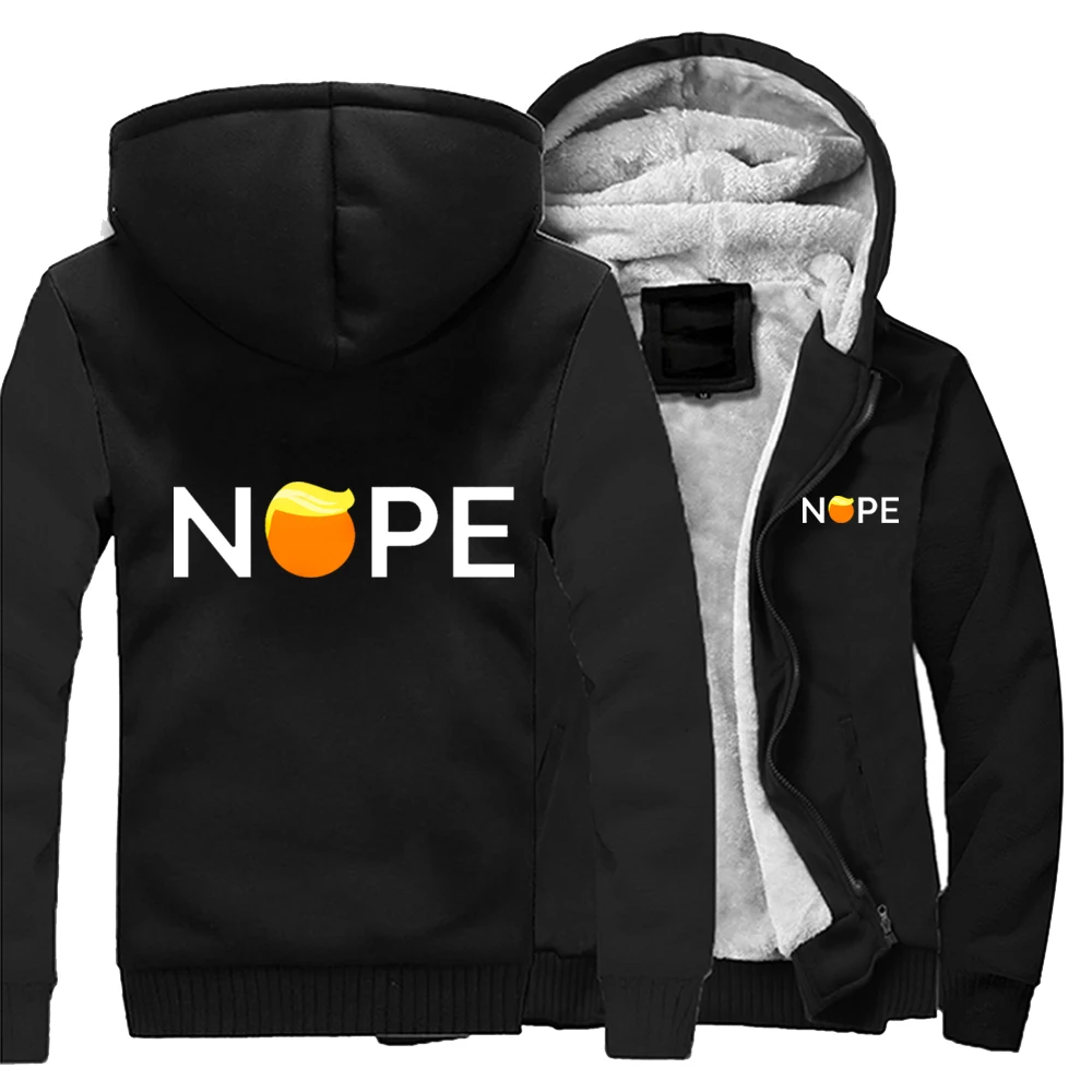 

Nope Raglan Hoodies Street Jackets Top Men Fitted Sweatshirt Winter Warm Printed Outdoor Black Coats Hip Hop Casual Fashion Coat