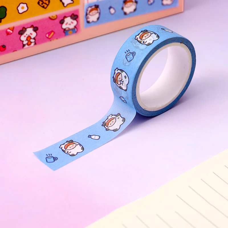 

Милая мультяшная корова фотобумага цветные Маскировочные ленты планировщик Сделай Сам Скрапбукинг журнал дневник альбом кавайные Канцтовары