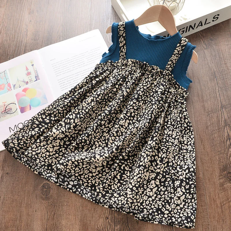 

Girls Flowers Dress 2021 New Fashion Summer Kids Sleeveless Vest Girl Floral Casual Vestidos Princess Dresses Toddler Clothing