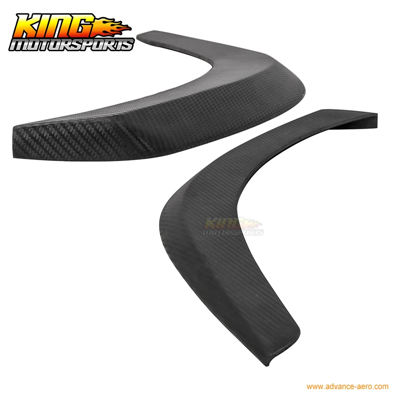 

27 x 9 Ikon Style Universal Front Rear Bumper Lip Add On 2 PC Carbon Fiber Look