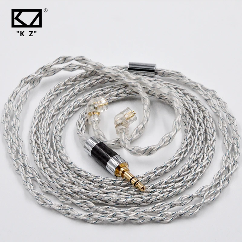 

KZ 8 Core посеребренный смешанный обновленный кабель QDC разъем для наушников кабель KZ ZSN PRO AS12 AS16 ZSX ASX ZAX DQ6 ZS10 PRO ZSN
