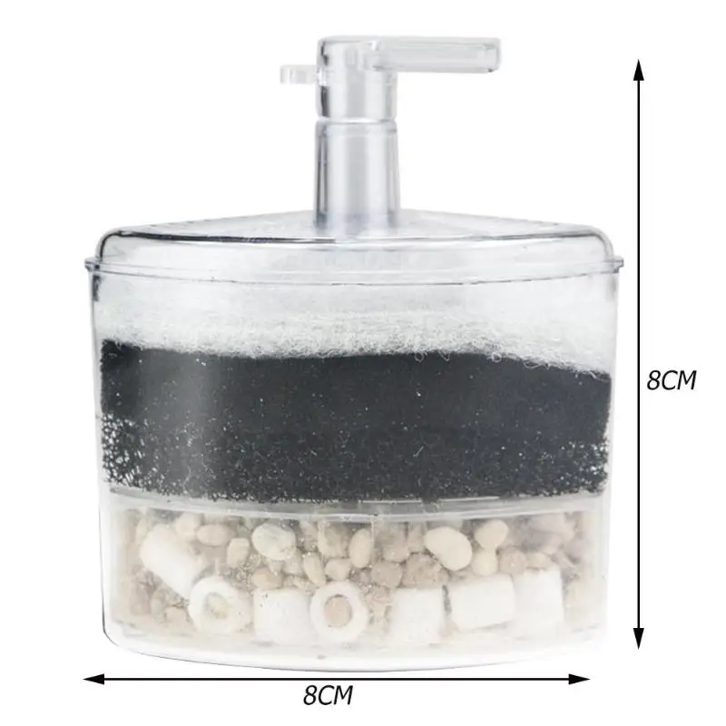Small Efficient Pneumatic Filtration Aquarium Internal Corner Fish Tank Filter Multilayer Easy Clean and Move | Дом и сад