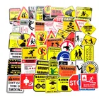 50 наклеек, Предупреждение ющие знаки опасности, наклейка для чемоданов, путешествий, автомобилей, ноутбуков, холодильников, багажа, коньков, мотоциклов