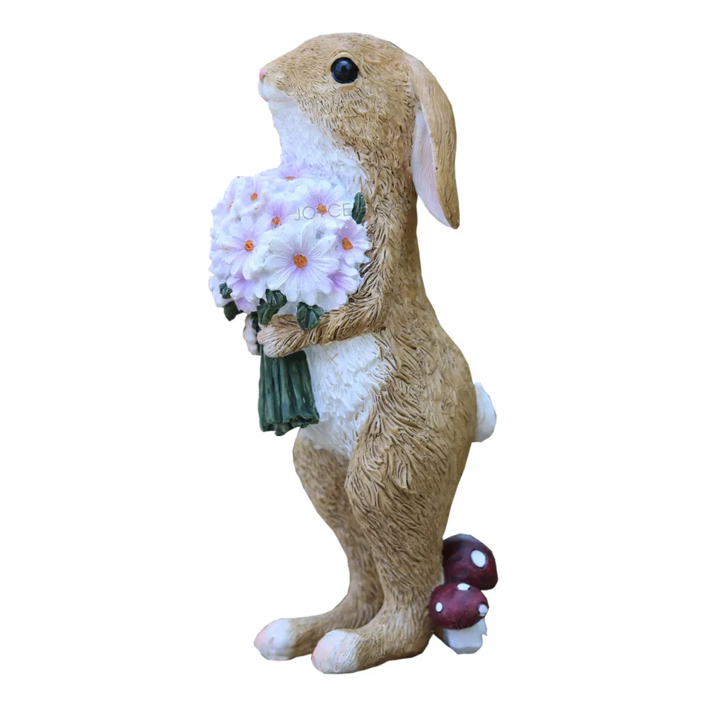 1 шт. кролик статуя настольные Скульптура сад дома Decortaion фигурка животного декор