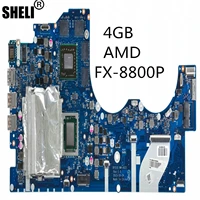 sheli for lenovo y700 15acz laptop motherboard 4gb amd fx 8800p cpu integrated graphics card nm a521 motherboard 100 test