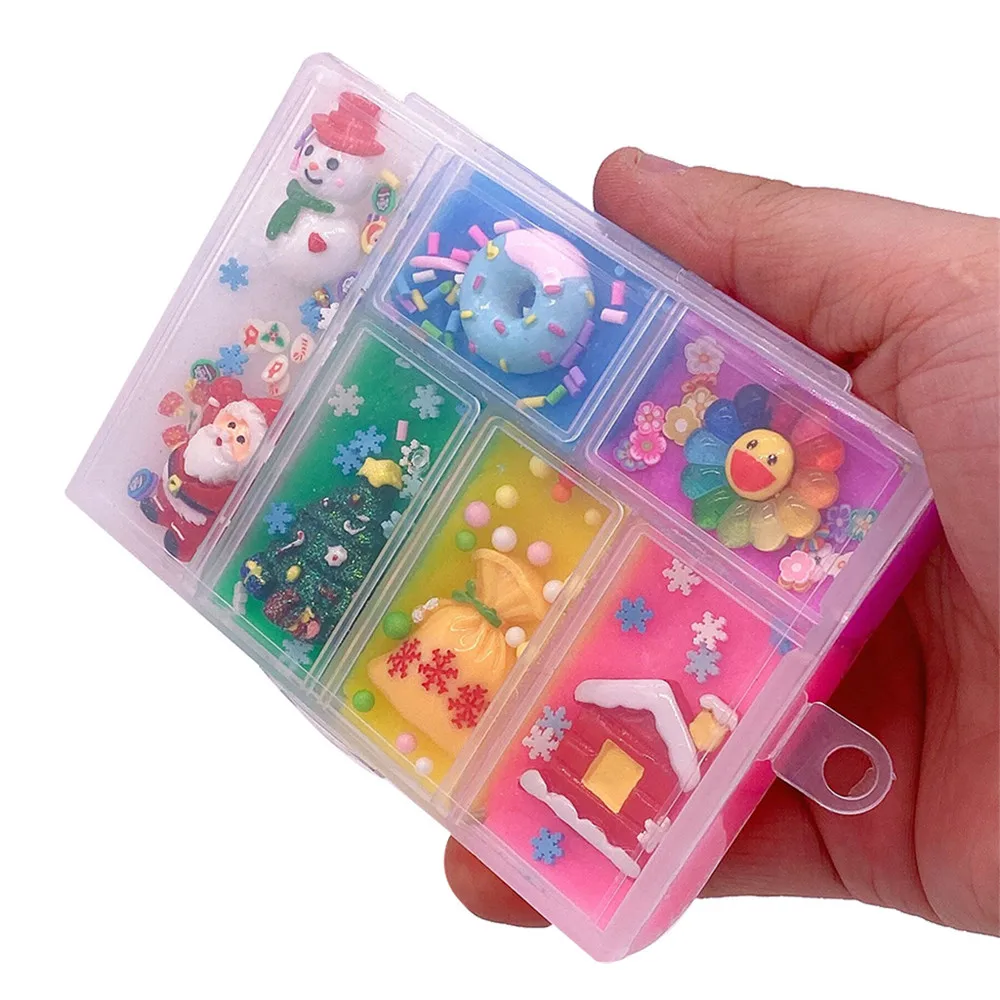 Смесь DIY облако хлопчатобумажная грязь Снеговик Хрустальный слайм снятие