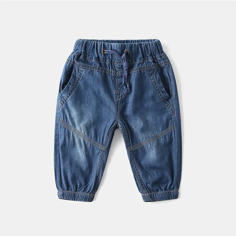 

Boys denim cropped pants 2021 summer new small and medium-sized children's tencel denim boy baby loose