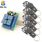 Универсальный беспроводной Радиочастотный приемник и передатчик для гаражабагажника автомобилямотора, 433 МГц, 12 В, 10 А, 4 канала