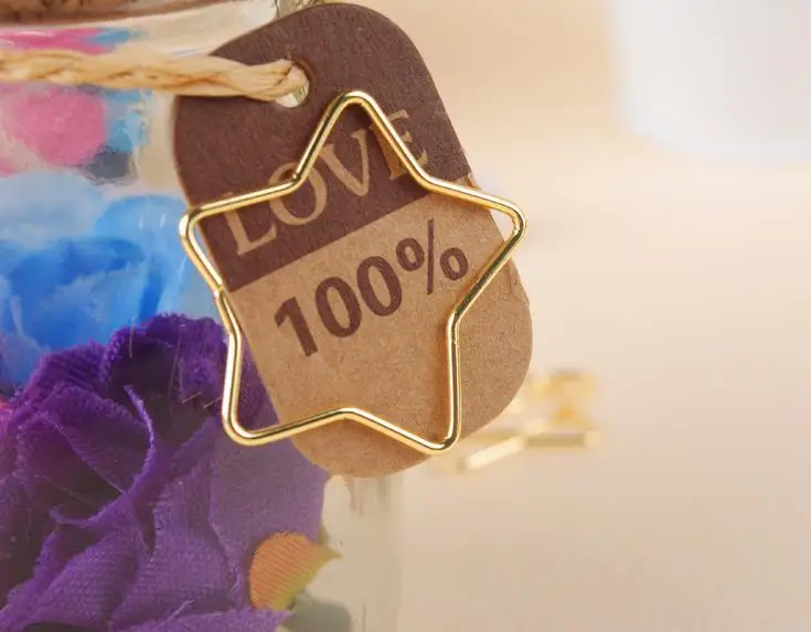 

10 Pcs/set Cute Gold Star Moon Metal Bookmark Paper Clips for Book Marker Binder Photo Memo Clip Stationery School Supplies