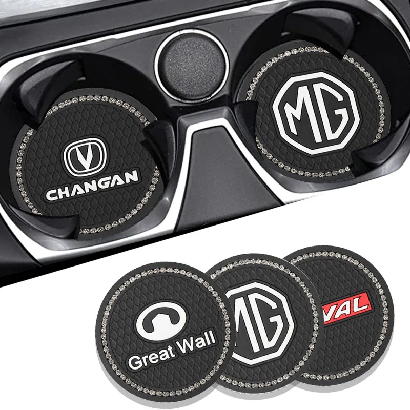 

Car Coaster with Diamond Frame Non-slip for BYD Qin 100 EV Tang DM 100 Song DM MAX EV Yuan EV E5 E6 Si Rui Rui Car Accessories