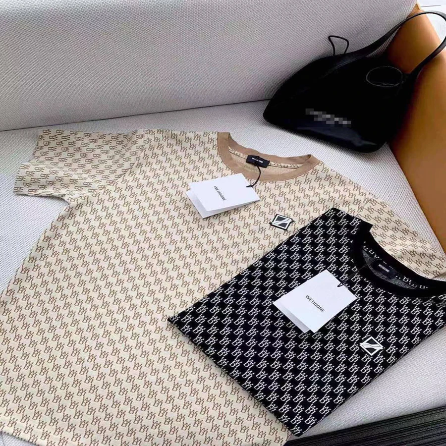 

2021 Hip-hop We11done Long T Shirt Pullover Women 1:1 High Quality High Street Vintage Casual WE11DONE T-Shirts Tops Tee Dress