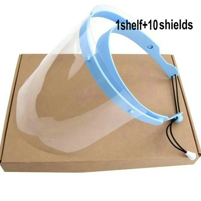 

Dental Protective cover 1 frame with 10 films Dental Face Shield detachable face shield replacement covers