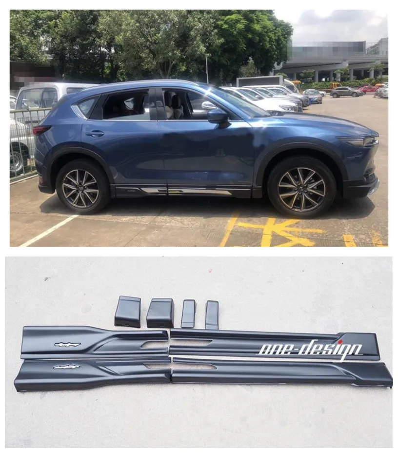 

High quality 4pcs/set ABS Chrome Plastic Side Molding Cover Trim Door Body Kits Fits For Mazda CX-5 CX5 2017 2018