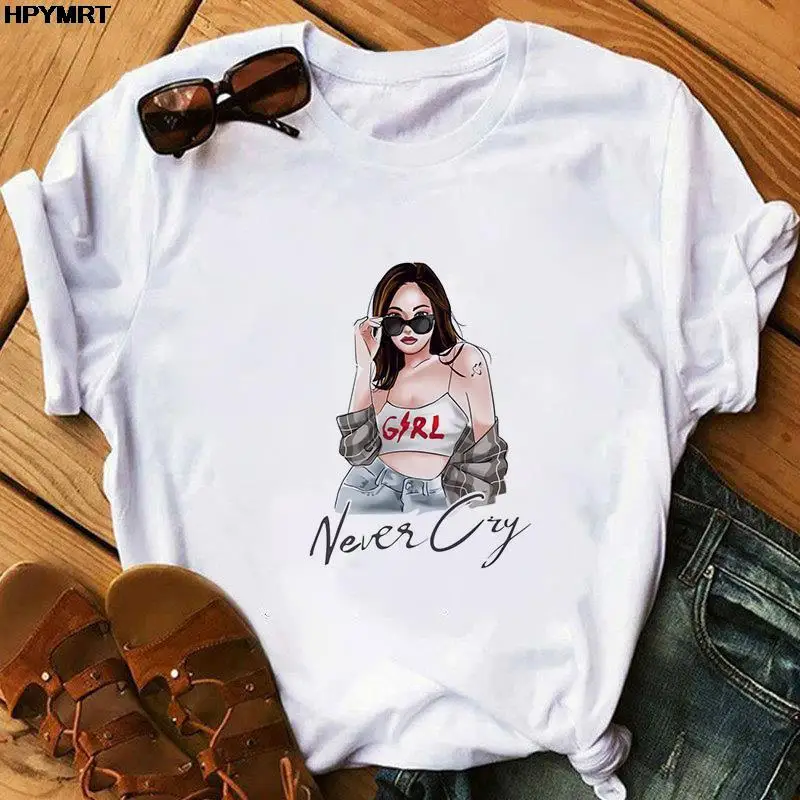 

Women Short Sleeve T shirt Beauty Printing Cute Ladies 90s Fashion Clothes Tshirt Female Tee Top Harajuku Graphics T-shirt Femme