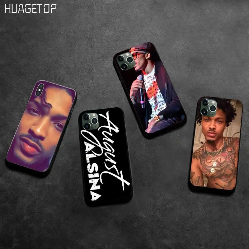 Чехол HUAGETOP August Alsina для iphone 12 pro max 11 XS MAX 8 7 6 6S Plus X 5S SE 2020 XR|Бамперы| |