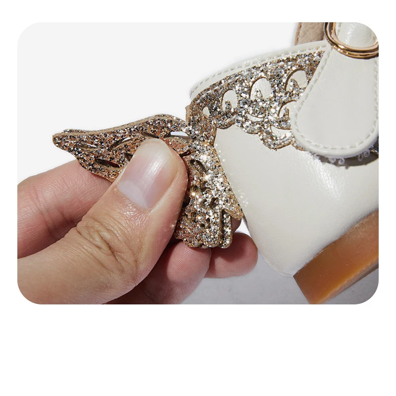 Весна 2020 детская обувь с бабочками принцессы на плоской подошве для маленьких