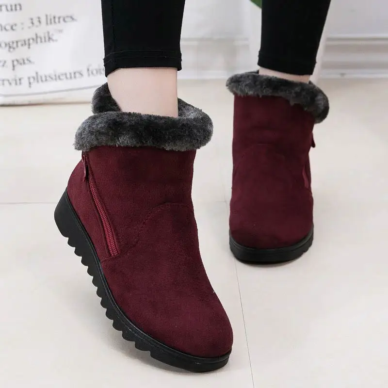 

Casual shoes woman winter ankle boots women shoes 2021 new fashion non-slip warm plush zipper women snow boots