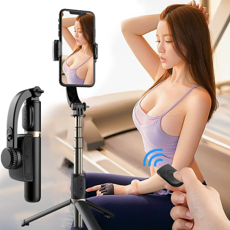 

2021Q08 New Bluetooth Handheld Gimbal Stabilizer Selfie Stick Expandable Handheld Monopod Mini Tripod For Android IOS Gimb