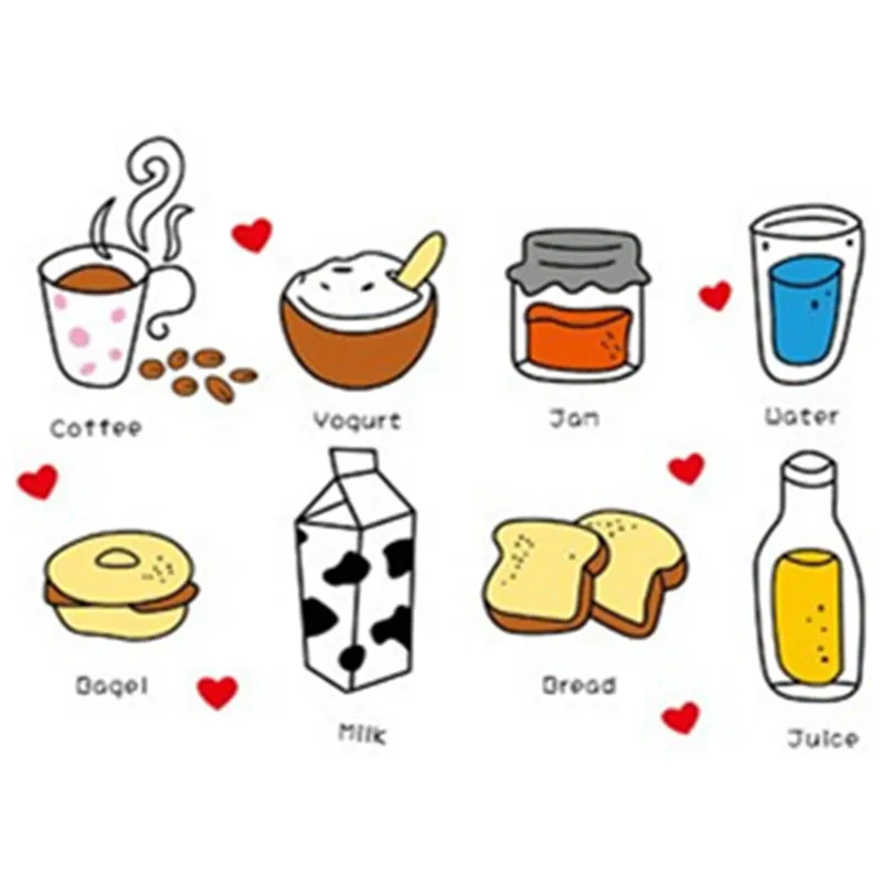 Самые популярные настенные наклейки для кухни пищевые напитки 3d Виниловые