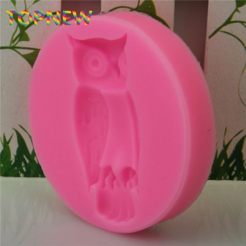Гибкая силиконовая 3D форма в виде совы для украшения тортов помадки из