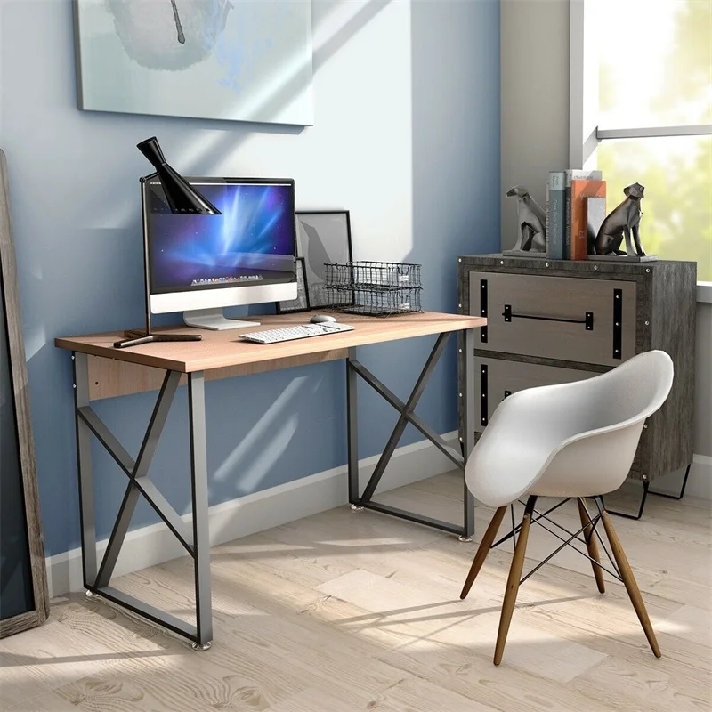 Деревянный ПК ноутбук стол с металлическими ножками компьютерные столы