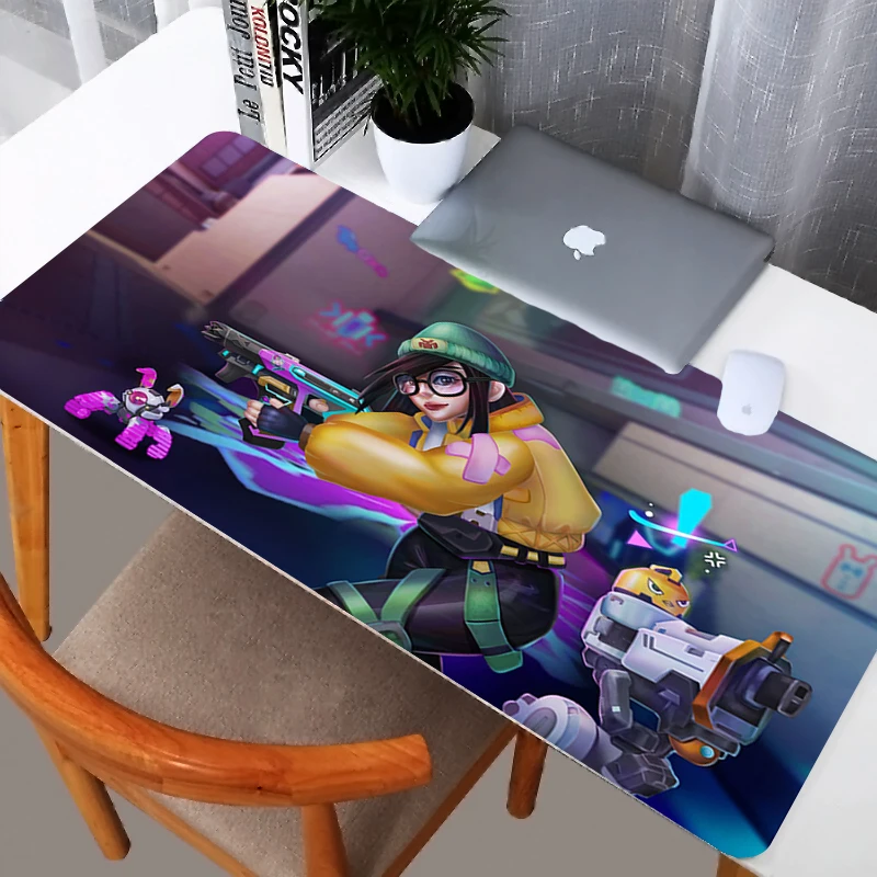 

Коврик для мыши Valorant, большой коврик из поликарбоната, аксессуары для рабочего стола, коврик для стола 900x400 мм, черный коврик для мыши