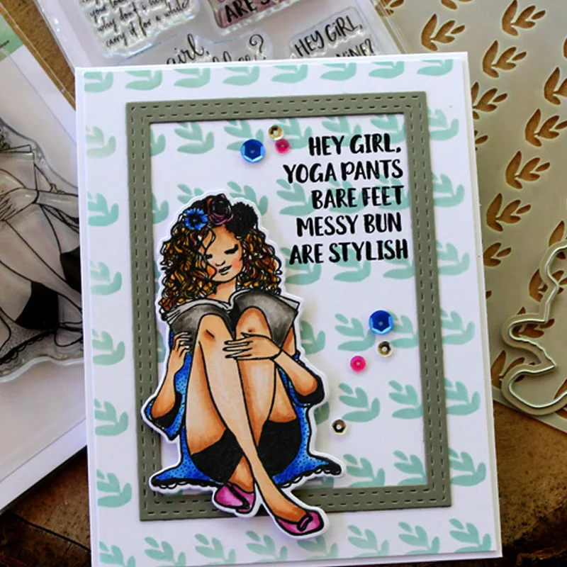 Модные/милые/красивые девушки/женские прозрачные штампы для рукоделия