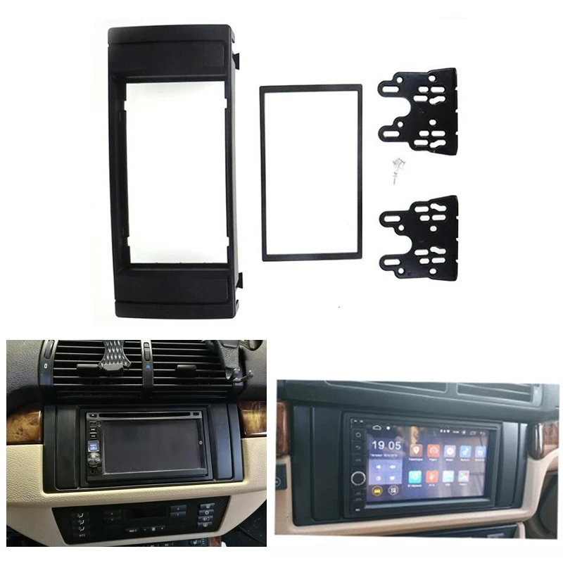 2 Din автомобильное стерео радио Fascia рама пластины панели Dash Mount Kit для BMW 5 Series E53 E39