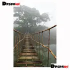 Набор для алмазной живописи Dpsprue, полноразмернаякруглая 5D Вышивка крестиком, с подвесным мостом, мозаика для домашнего декора, подарок