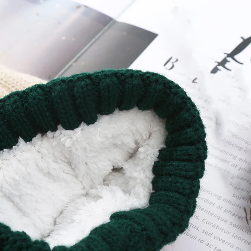 Новинка зимняя однотонная шерстяная вязаная шапка Женская Повседневная теплая