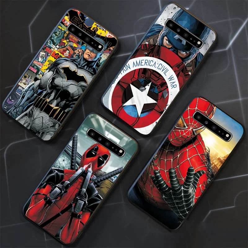 Чехол Marvel Avengers для Samsung S10 чехол Lite Plus черный из ТПУ S7 Edge S8 S9 M10 M40 |
