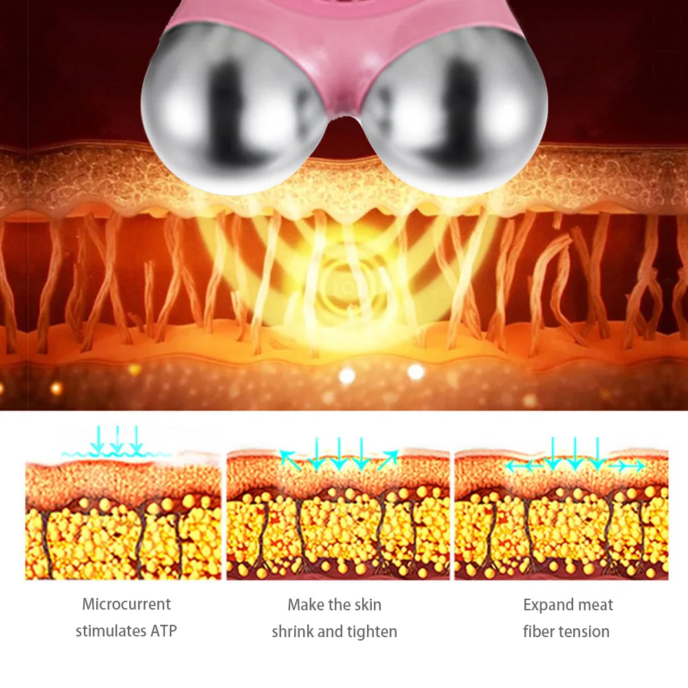 

Microcurrent Face Lift Machine Facial Beauty Device Skin Tightening Device V Face Wrinkle Removal Skin Care Tools Pink