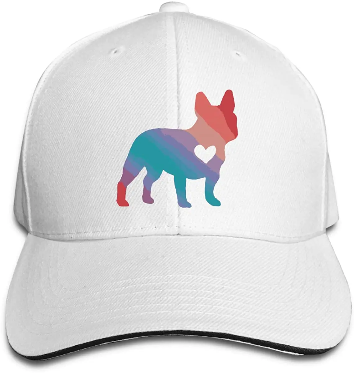 

French Bulldog Adjustable Baseball Caps Sandwich Cap