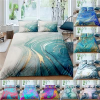 customed bedding set 3d marble print quilt covers pillowcase no bedsheet bedclothes 240x220 single double queen king duvet cover