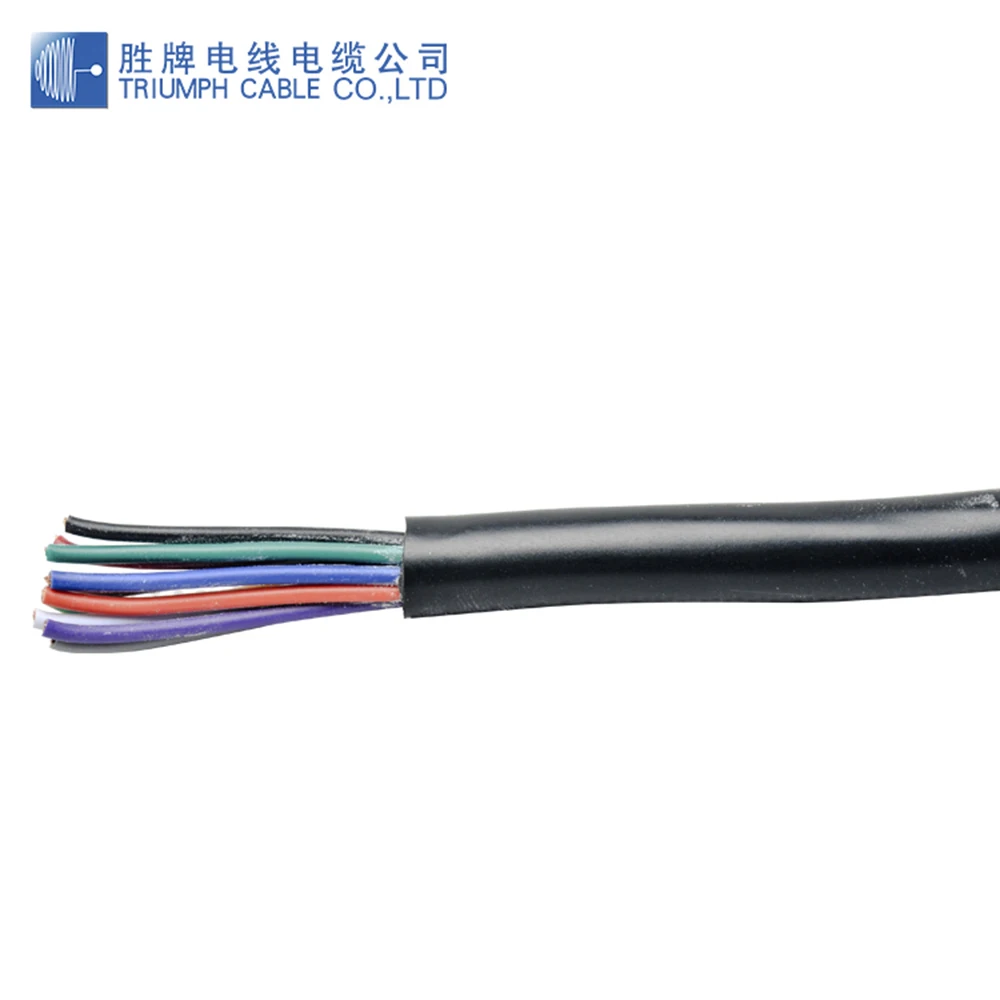 TRIUMPHCABLE 1/2 м РВВ 0 5 мм 2/3/4/5/6/7/ 8 ядро черный многоядерный провод pvc многожильный