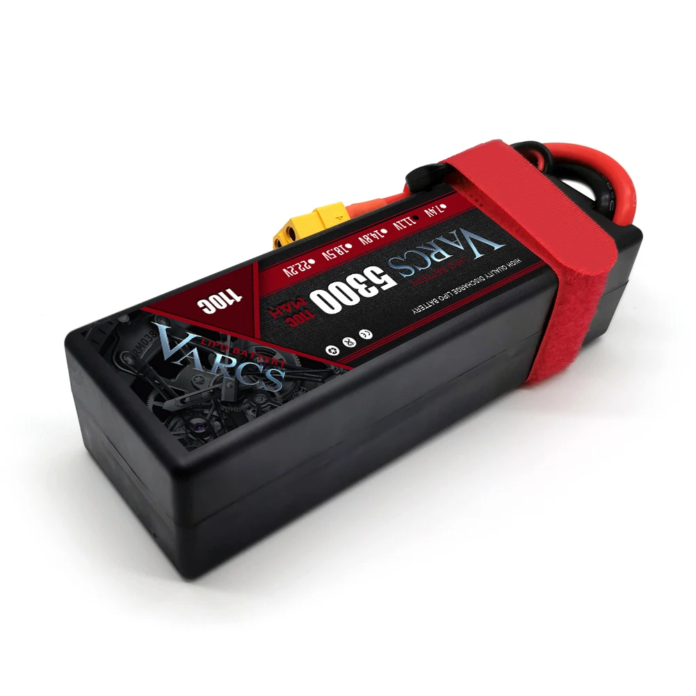 Bater&iacute;as Lipo VARCS 3S, 11,1 V, 5300mAh, 110C/220C, carcasa r&iacute;gida para coche RC 1/8 /10, Buggy, cami&oacute;n, barco, Dron, piezas de salash, 2 uds.-4