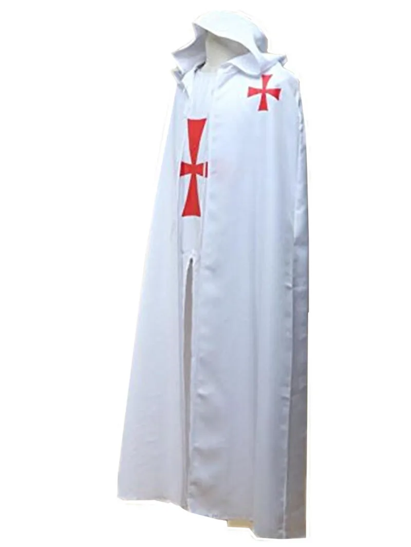 Мужские средневековые Рыцари Templar христовый крестовый воин плащ косплей костюмы